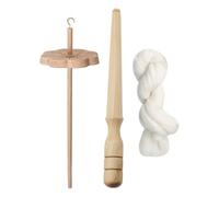 Broche goutte à goutte en bois Top Whorl avec design de roue rotative | Broche manuelle à entraînement par dessus pour débutants pour apprendre à tisser, coudre, tricoter, crochet,