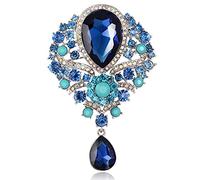 Broche, Grandes broches en cristal goutte d'eau for femmes, Vintage, mode pendentif, Style élégant, épingles de mariage, bijoux de fête(4#)