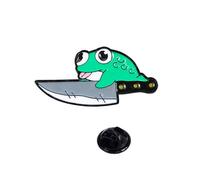 Broche Grenouille verte robuste Broche amusante Grenouille verte Broche à revers portable Origine donne à n'importe quelle tenue Accessoires de revêtement conviviaux Personnalité, taille unique, comme