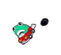 Broche grenouille verte robuste Grenouilles vertes Drôle Épinglette portable Ornement donne à n'importe quelle tenue Personnalité Alliage à la mode, taille unique, comme décrit