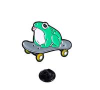 Broche grenouille verte robuste Grenouilles vertes Drôle Épinglette portable Ornement donne à n'importe quelle tenue Personnalité Alliage à la mode, taille unique, comme décrit