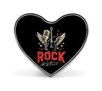 Broche guitare rock ailée, insigne cœur, bouton, cravate, revers, sac à dos, décoration pour femmes et hommes