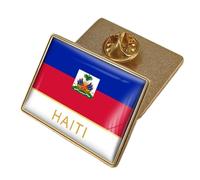 Broche Haïti - Épingle Simple Avec Drapeau Patriotique En Cristal, Pour Vêtements Unisexes, Sacs, Chemises, Sacs À Dos, Loisirs Créatifs