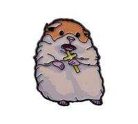 Broche hamster portable en alliage robuste émaillé pour ajouter de la personnalité à n'importe quelle tenue ou accessoire, Métal