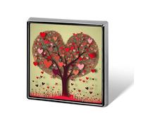 Broche Heart Tree3, épingle à Bouton Mignonne, Badge, épingle à Bouton rectangulaire en Alliage d'aluminium, épingle commémorative élégante, Broche carrée pour vêtements, Sacs à Dos, Vestes, décorat