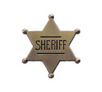 Broche hexagonale authentique en forme d'étoile pour enfants et adultes pour les amateurs de cowboy
