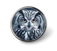 Broche hibou grise et blanche, épingle de sécurité en alliage de qualité supérieure, insigne de vêtement inaltérable, ornement raffiné sans bavure, accessoire élé et tendance au quotidien, idéal pour