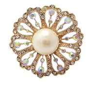 Broche Hijab en Pierre, Boucle d'écharpe en Cristal Pashmina, Broche en Perle simulée
