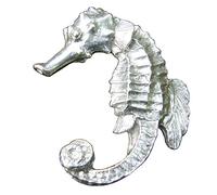 Broche Hippocampe, Hippocampe, Faite à la Main, en Etain, Fabrication Francaise, Made in France, par Les Etains de Jumilhac.