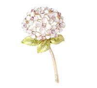 Broche hortensia au design délicat - Polyvalente - Convient pour embellir n'importe quelle tenue - Accessoire de mode robuste, taille unique, Comme décrit