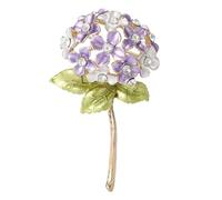 Broche hortensia au design délicat - Polyvalente - Convient pour embellir n'importe quelle tenue - Accessoire de mode robuste, taille unique, Comme décrit
