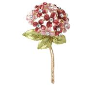 Broche hortensia avec une épingle à bijoux polyvalente délicate qui convient pour améliorer un accessoire de tenue pour les femmes de bon goût, taille unique, Comme décrit