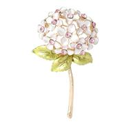 Broche hortensia avec une épingle à bijoux polyvalente délicate qui convient pour améliorer un accessoire de tenue pour les femmes de bon goût, taille unique, Comme décrit