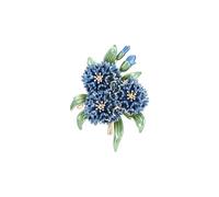 Broche Hortensia Délicat Anti-Peeping Manteau Accessoires Corsage Pin Femme, Métal Zinc Acrylique