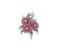 Broche Hortensia Délicat Anti-Peeping Manteau Accessoires Corsage Pin Femme, Métal Zinc Acrylique