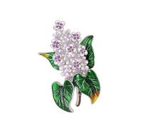 Broche hortensia longue tenue en alliage émaillé qui résiste à la décoloration et maintient la brillance conçue pour une longue durée de vie, taille unique, Comme décrit