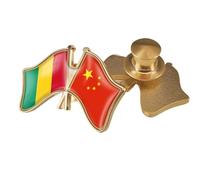 Broche Humoristique Avec Drapeau De La Chine Et De La Guinée - Style Ethnique Patriotique - Insigne D'Amitié En Cristal, Broche Élégante, Épingle À Cravate, Bijoux, Chapeau, Vêtements, Accessoires B