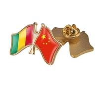 Broche Humoristique Avec Drapeau De La Chine Et De La Guinée - Style Ethnique Patriotique - Insigne D'Amitié En Cristal, Broche Élégante, Épingle À Cravate, Bijoux, Chapeau, Vêtements, Accessoires B