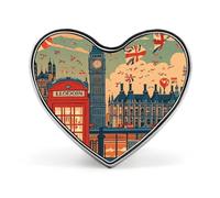 Broche « I Like London » en forme de cœur