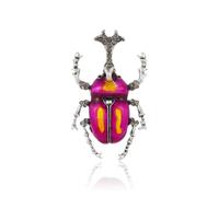 Broche Insecte Européenne Américaine Poitrine Animal Fleur Vêtements Accessoire Pin, Pierre Verre Pierre Émail Verre, Zircone cubique Agate Obsidienne