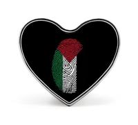 Broche insigne drapeau de Palestine en forme de cœur, épingle de col pour sac, veste, vêtements, accessoires