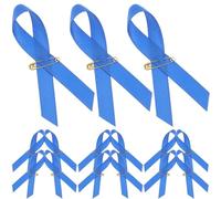 Broche Insigne Ruban Bleu 100 Pièces en Tissu Fer Rentrée Scolaire | Réutilisable, Pratique, Résistance à Déchirure, Parades Carnavals Merci Enseignants