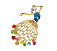 Broche inspirée de la danse classique en alliage léger pour la décoration de vêtements, bijoux tendance pour femmes, cadeau décoratif pour fille de ballet, taille unique, Comme décrit