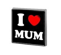 Broche « J'aime maman » en métal de 1,8 cm, décoration pour vêtements, cravates, sacs à dos, accessoires