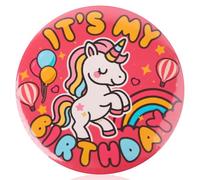 Broche Joyeux Anniversaire, Joli Badge C'Est mon Anniversaire avec Motif de Ballons Arc-En-Ciel pour Décoration et Célébration de Fête pour Fille et Garçon