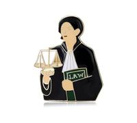 Broche « Justice » - En alliage - Ajustement confortable - Accessoire de mode idéal - Broche d'avocat