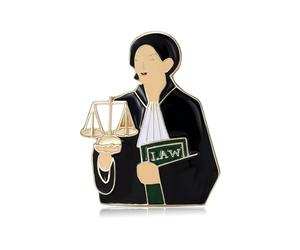 Broche « Justice » - En alliage - Ajustement confortable - Accessoire de mode idéal - Broche d'avocat