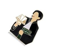 Broche justice pour juridique professionnel en alliage confortable, accessoire de mode idéal, broche d'avocat