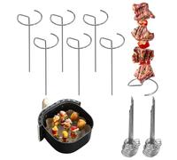 Broche Kebab Pic a Brochette, 40 Pièces Pique Brochette Réutilisable, 10cm Pique Kebab Four Suspendu et Debout, pour Friteuse à Air, Brochettes pour Barbecue, Viande, Légumes