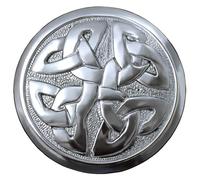 Broche kilt celtique - Finition antique 5 cm, broche écossaise à carreaux mouche et broche fabriquée à la main accessoire traditionnel de robe Highland pour homme et femme, renaissance, mariage, 10cm