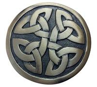 Broche kilt celtique - Finition antique 5 cm, broche écossaise à carreaux mouche et broche fabriquée à la main accessoire traditionnel de robe Highland pour homme et femme, renaissance, mariage, 10cm