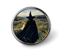 Broche « La Sorcière des Ténèbres », épinglette légère et tendance, accessoire de mode personnalisé.