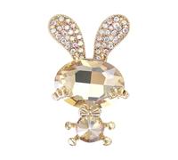 Broche Lapin - Épinglette en émail en forme de lapin en strass | Détail de design scintillant, but d'amélioration de la tenue, utilisation de style vestimentaire pour vêtements, chapeaux, écharpes