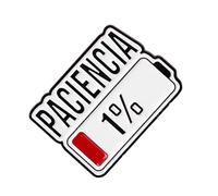 Broche légère 1 % patience dessin animé cadeau drôle résistant à l'usure Badge en métal pour vêtements décontractés Accessoires Badge humour en alliage