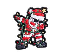 Broche légère en forme de Père Noël émaillé avec fermoir sécurisé pour bijoux et accessoires de Noël, cadeaux de Noël pour un ami, taille unique, Comme décrit