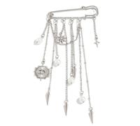 Broche légère et portable en métal avec pampilles - Confortable pour un usage quotidien - Facile à transporter sur les vêtements sans fardeau - Épingle à corsage polyvalente, taille unique, Comme