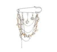 Broche légère et portable en métal avec pampilles - Confortable pour un usage quotidien - Facile à transporter sur les vêtements sans fardeau - Broche cadeau pour elle, One Size, Comme décrit