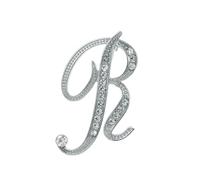 Broche lettre, broche lettre A-Z, pour femme, avec perles d'imitation, tendance, 26 lettres de l'alphabet, bijoux personnalisés, cadeaux. (R)