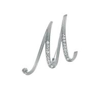 Broche lettre, broche lettre A-Z, pour femme, avec perles d'imitation, tendance, 26 lettres de l'alphabet, bijoux personnalisés, cadeaux. (M)