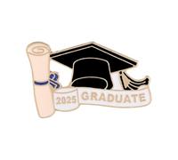 Broche lettre K pour femmes et hommes - Badge de remise de diplôme 2025 - Broche à revers pour lycée, collège, enseignant et étudiant (6 types de porte d'étoiles (B, taille unique), Alliage de zinc