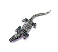 Broche Lézard Strass Cristal Salamandre Pin Badge Gecko Mignon Vintage Bijoux Doré Ton Broches Pins