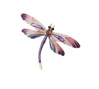 Broche Libellule À La Mode Avec Étincelants Épingle À Revers En Forme D'animal Unique Pour Accessoire En Scintillant Broche En Émail Résistante Rayures
