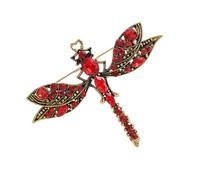 Broche Libellule Avec Cristaux Étincelants Épingle À Revers En Animaux Élégants Pour Femmes Et Filles Accessoires De Mode Bijoux De Déclaration