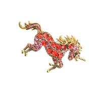 Broche licorne en métal robuste - Accessoire artisanal pour une garde-robe tendance - Broche tendance pour femme, taille unique, Comme décrit