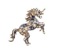 Broche licorne en métal robuste - Accessoire artisanal pour une garde-robe tendance - Broche tendance pour femme, taille unique, Comme décrit