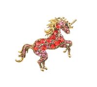Broche licorne gracieuse en métal - Accessoire portable pour femme - Fermoir sécurisé spécial, taille unique, Comme décrit